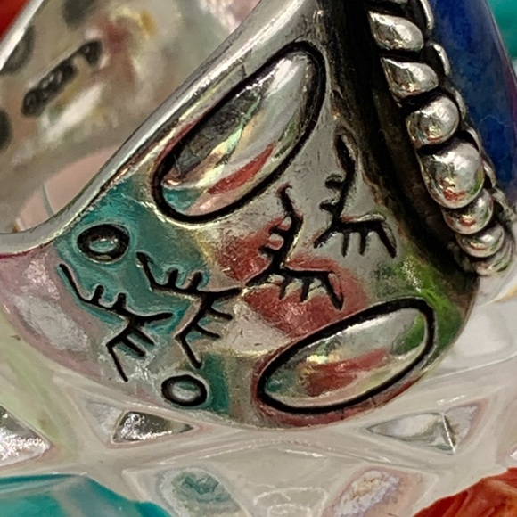 Carolyn Pollack Silver and Blue Ring - Picture 6 of 9